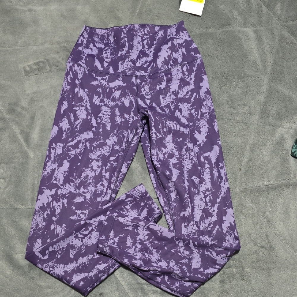 Women's NIKE ONE Purple Patterned Leggings